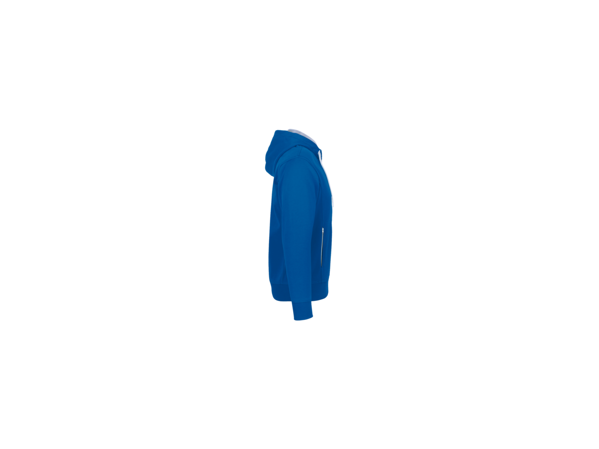 Kapuzenjacke Bonded S royalblau/silber - 55% Polyester, 45% Baumwolle, 340 g/m²