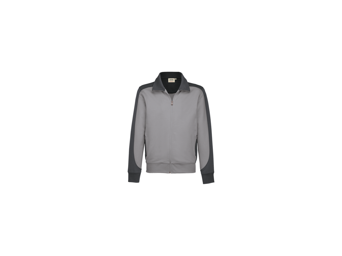Sweatjacke Contrast Perf. M titan/anth. - 50% Baumwolle, 50% Polyester