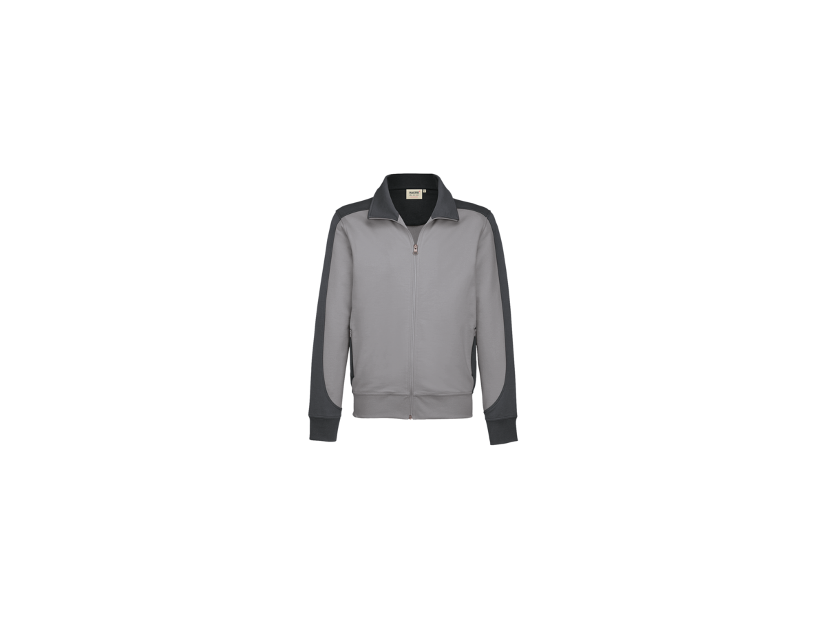 Sweatjacke Contr. Perf. 4XL titan/anth. - 50% Baumwolle, 50% Polyester, 300 g/m²
