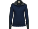 Damen-Sw.jacke Co. Perf. L tinte/anth. - 50% Baumwolle, 50% Polyester, 300 g/m²