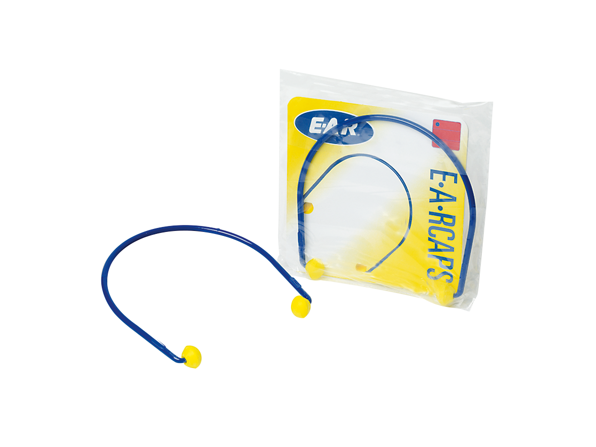 Gehörschutzbügel 3M EARCAPS blau/gelb - mit auswechselbarem Schaumstoffkissen