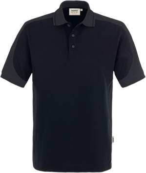 Poloshirt Contr. Perf. 2XL schwarz/anth. - 50% Baumwolle, 50% Polyester, 200 g/m²