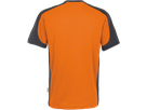 T-Shirt Contrast Perf. XS orange/anth. - 50% Baumwolle, 50% Polyester, 160 g/m²