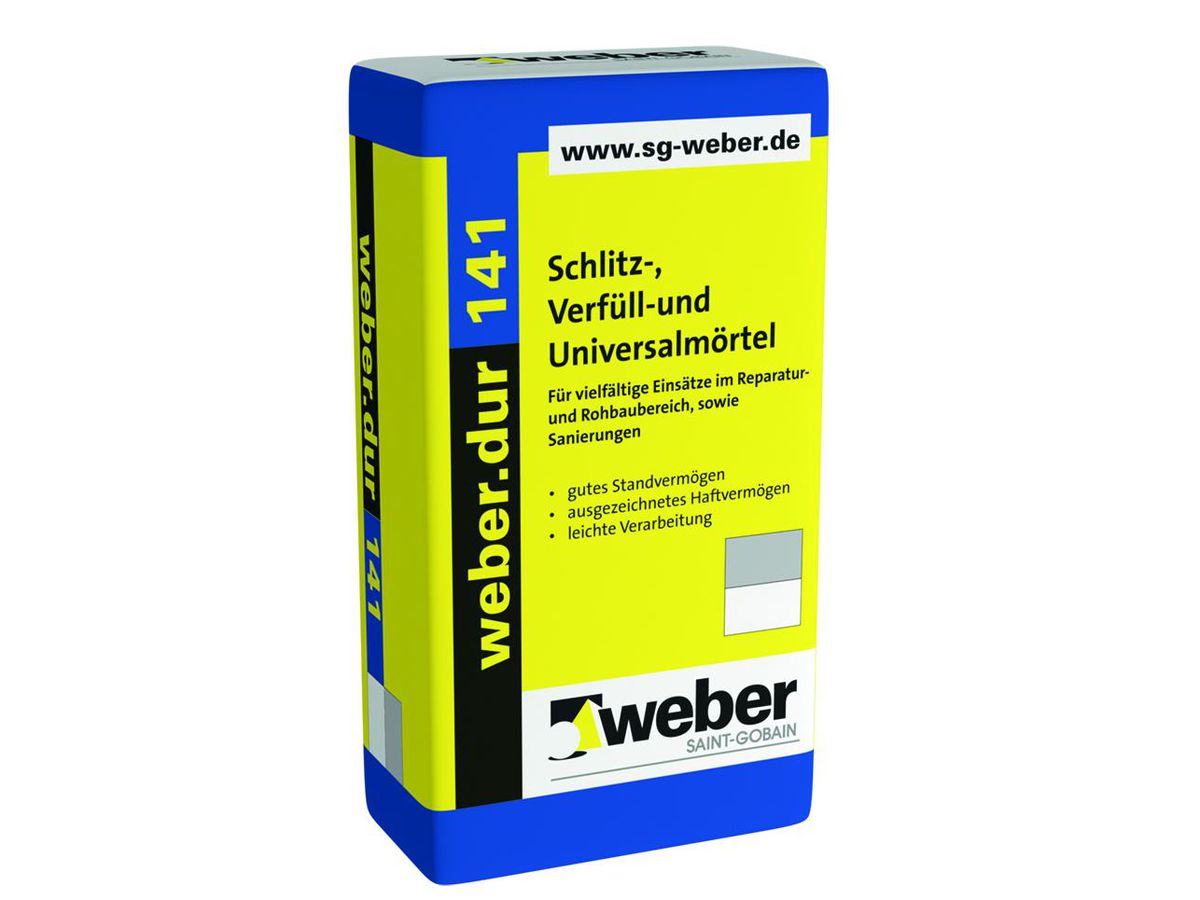 Weber dur Schlitz- und Verfüllmörtel - schnellhärtend für Mauerausbrüche