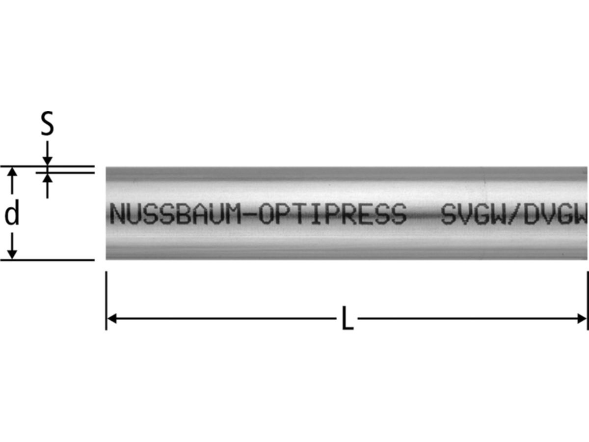Optipress-Edelstahlrohr 76.1 mm 1.4401