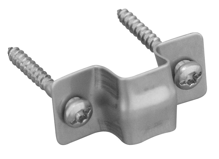 Befestigungsbride zu Schutzprofil - mit Inox A2 Holzschrauben 5x40 mm