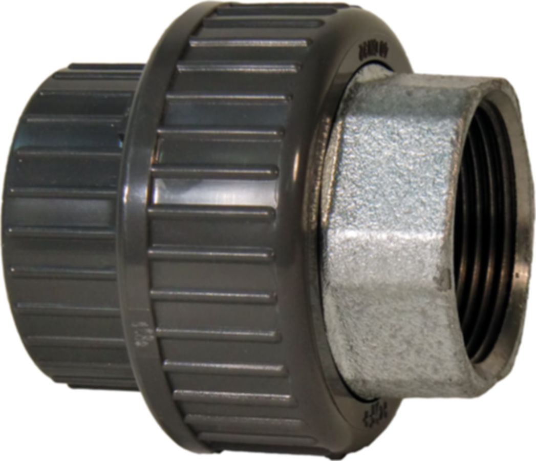 Übergangsverschraubung PVC-U/Temperguss - metrisch