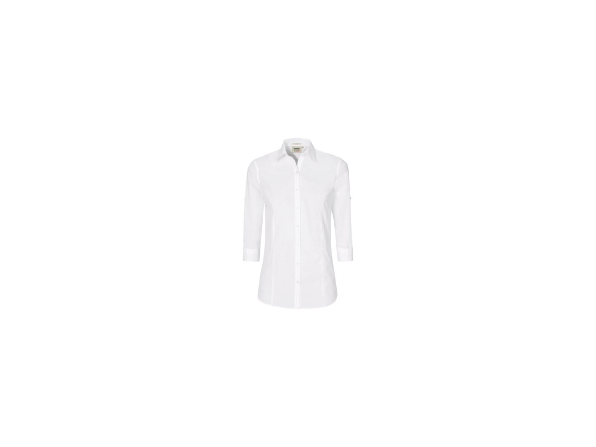 Bluse Vario-¾-Arm Perf. Gr. 3XL, weiss - 50% Baumwolle, 50% Polyester, 120 g/m²