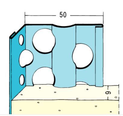 Kantenprofil Innenputz ab 9mm - L 250cm, 1051, 15 St. pro Bund