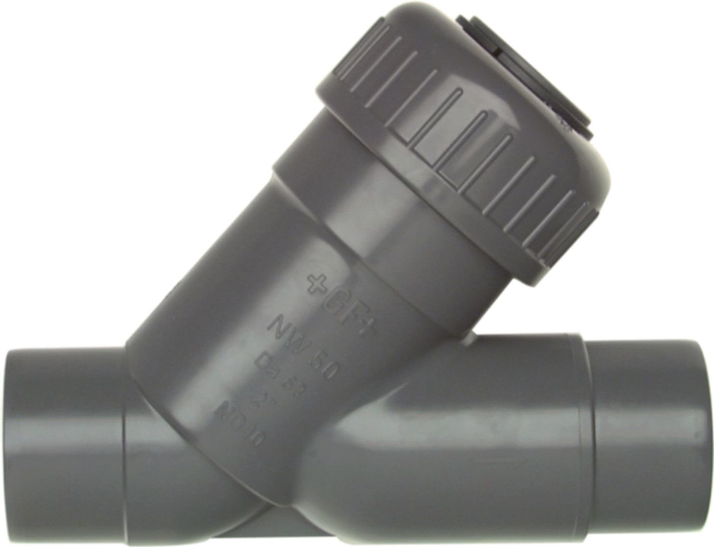 Schrägsitz-Rückschlagvent. PVC-U Typ 303 - mit Klebestutzen metrisch