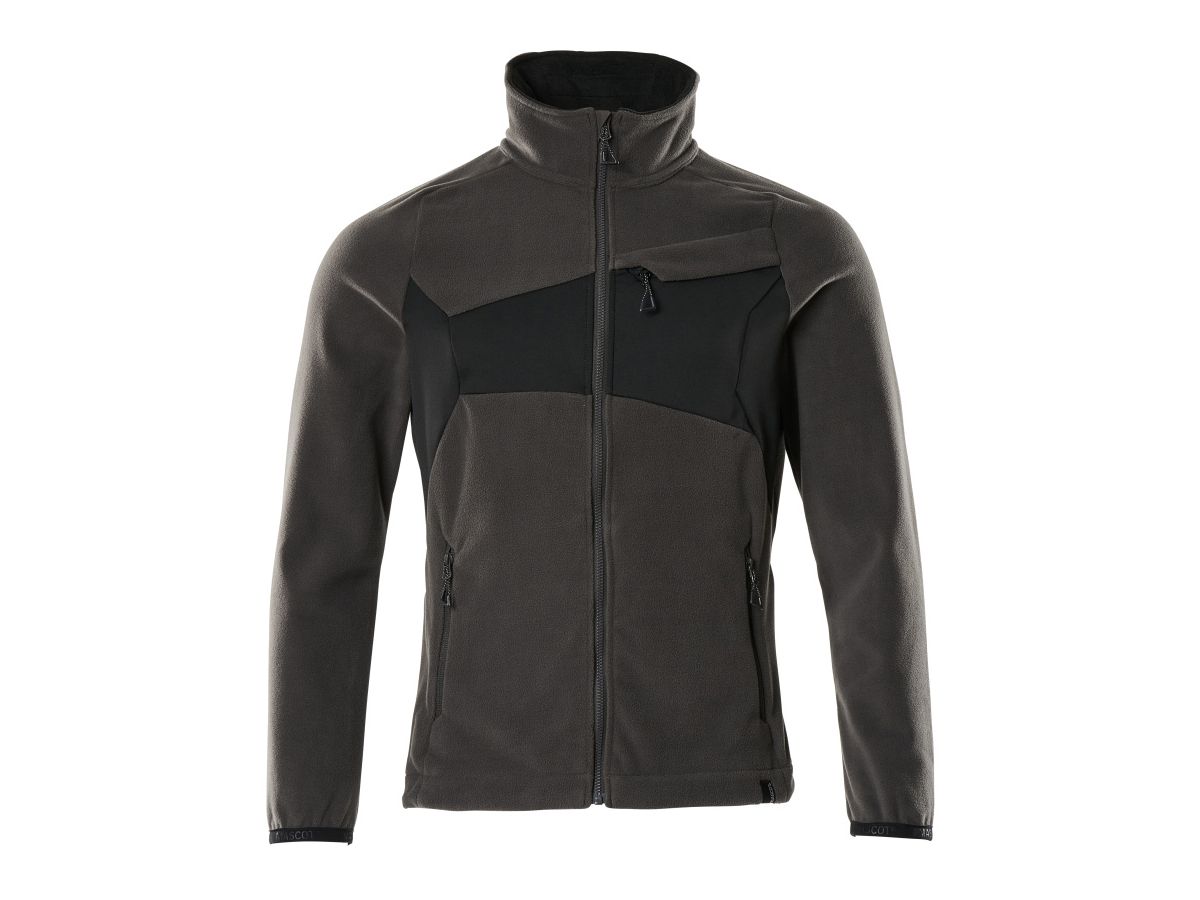 Fleecejacke mit Antipilling Gr. M - dunkelanth./schwarz, 100% PES, 270 g/m²