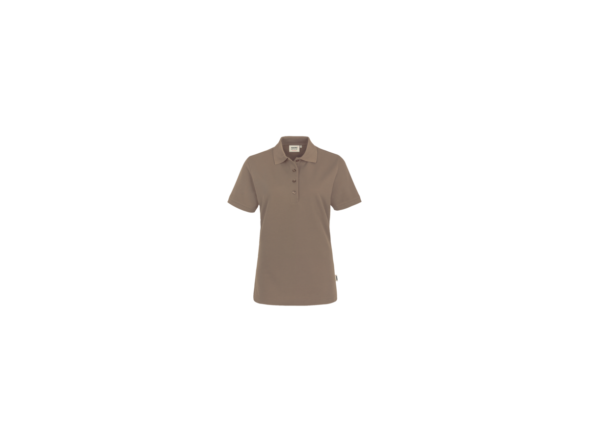 Damen-Poloshirt Perf. Gr. XS, nougat - 50% Baumwolle, 50% Polyester