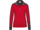 Damen-Sw.jacke Co. Perf. 2XL rot/anth. - 50% Baumwolle, 50% Polyester, 300 g/m²