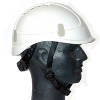 Schutzhelm Montana I ROTO K weiss - mit Drehknopf und Kinnbänderung