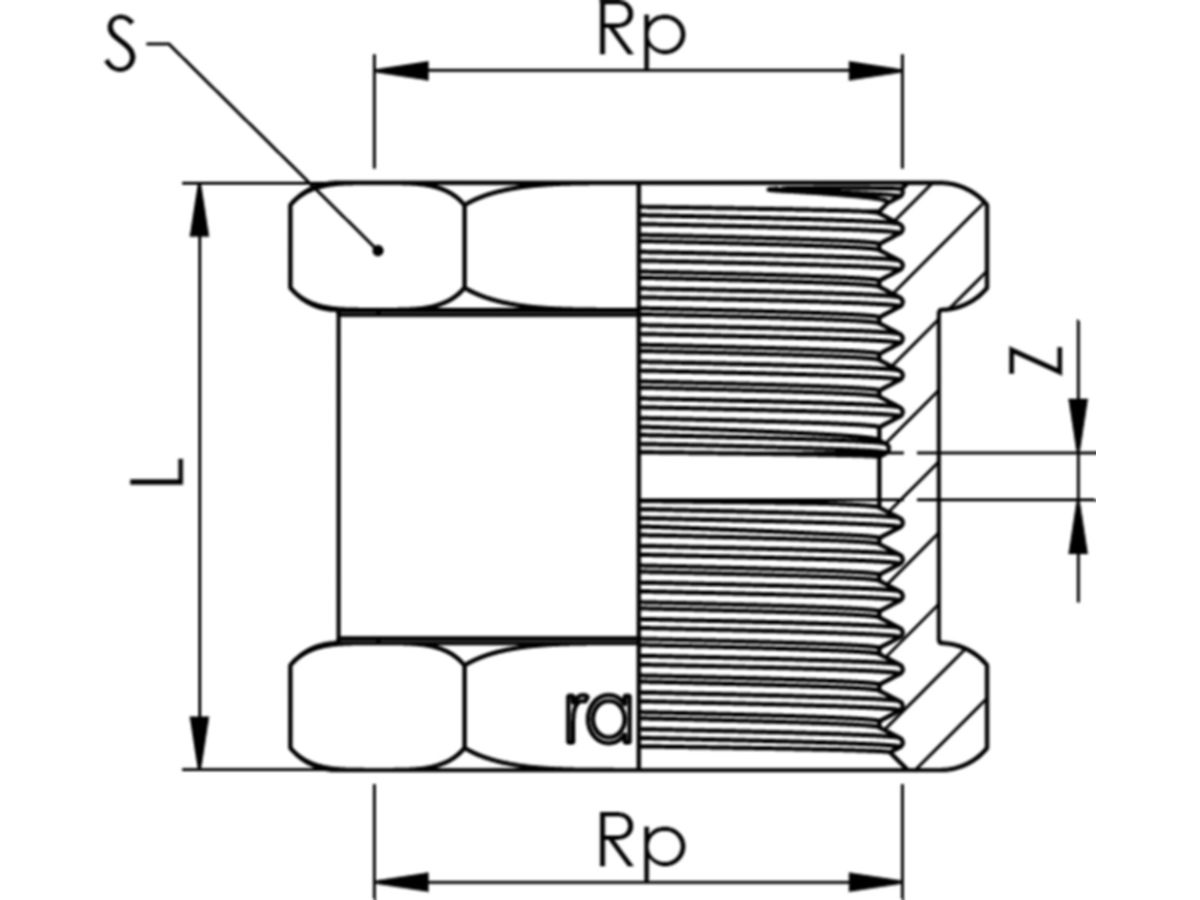 Rotguss-Muffe Nr.  270        1"