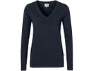 Women V-Pullover Merino-Wool - 315 dark-grey-melange