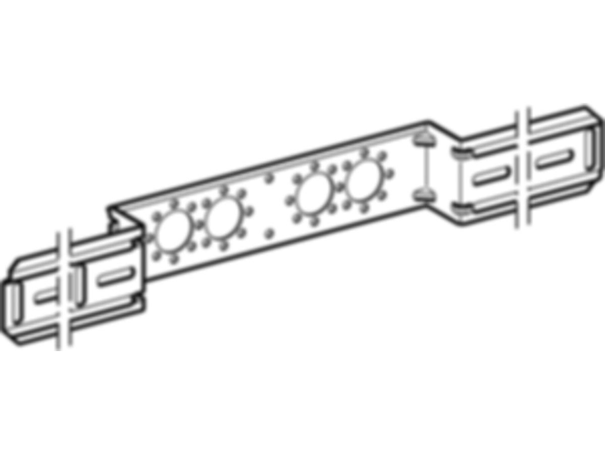 Mepla Montageplatte zweifach, abgesetzt