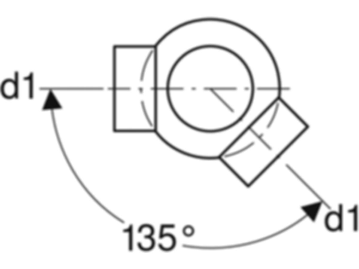 Geberit-Eckabzw. 135°     63- 63