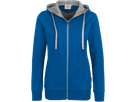 Damen-Kapuzenjacke Bonded 3XL - royalblau/silber, 75% PES/25% CO