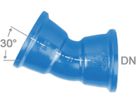 Hochdruckguss Bogen 30° 2 Steckmuffen - Fig. 2823A