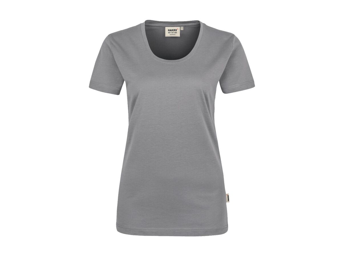 Klassisches T-Shirt mit femininem Rund- - hals-Ausschnitt. 100 % Baumw. Gr. XS-3XL