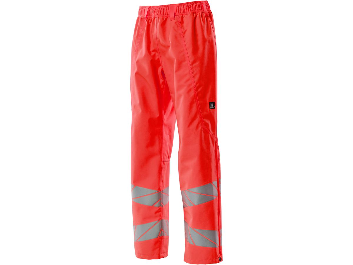 Überziehhose, Gr. 3XL - hi-vis rot, mit leichtem Futter