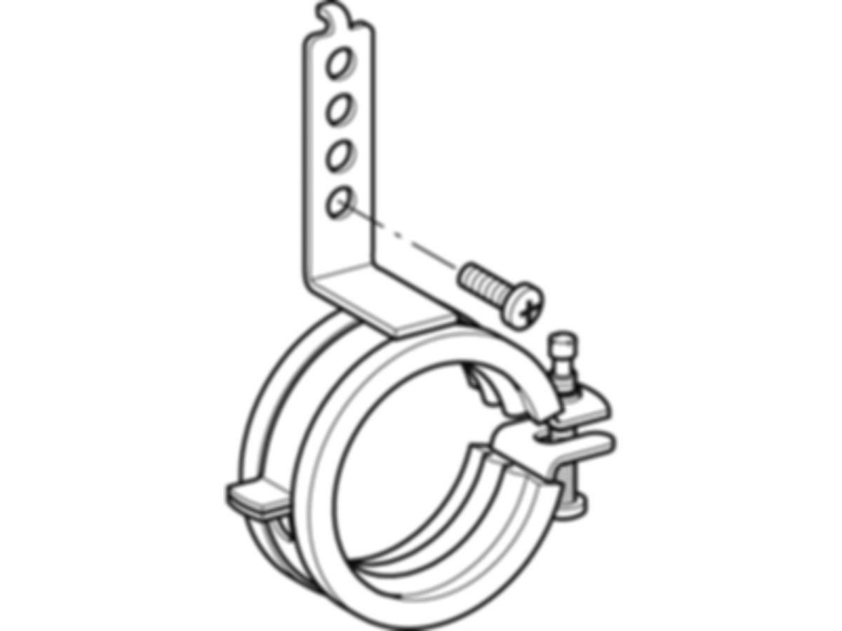 Geberit Mepla-Rohrschelle 50-56 - mit Dämmeinlage