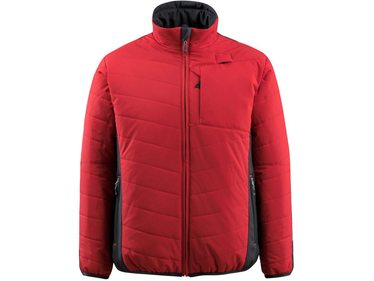 Thermojacke Erding, Gr. XS - rot/schwarz, 100% PES