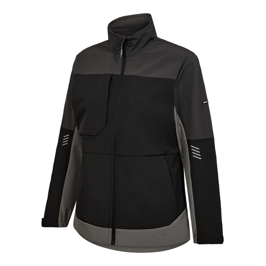 ENTIRE Damen Softshelljacke Gr. S - Schwarz/Anthrazit Grau