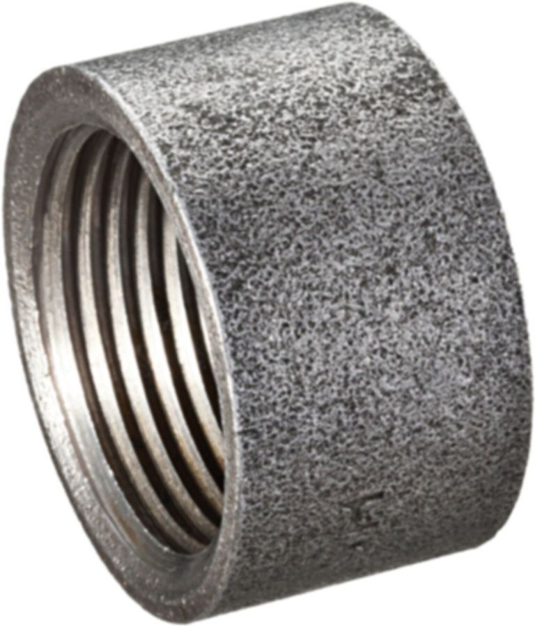 Rohrmuffe schwarz halb