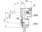 Anschlusswinkel Serto Nr. 2321 - mit Flansch