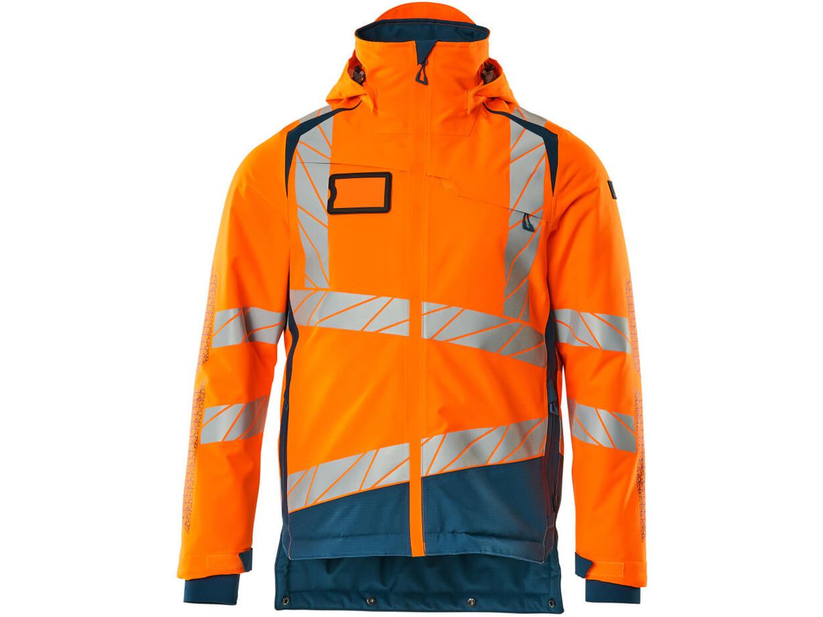 Winterjacke mit CLIMASCOT-Futter Gr. L - hi-vis orange/dunkelpetroleum