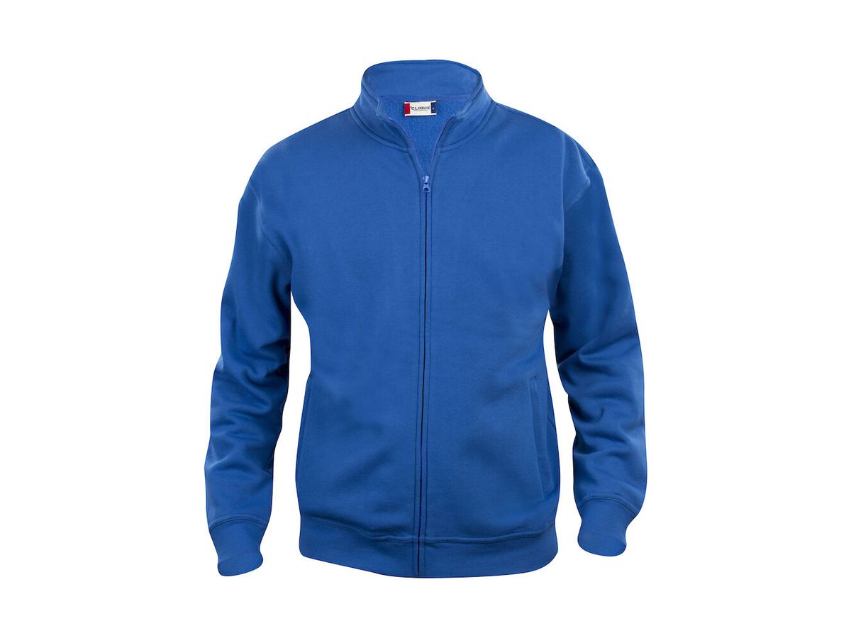 CLIQUE Basic Cardigan Sweatjacke Gr. XS - Royal Blau, 65% PES / 35% CO, 280 g/m²