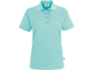 Damen-Poloshirt Perf. Gr. L, eisgrün - 50% Baumwolle, 50% Polyester, 200 g/m²