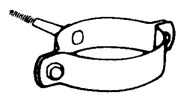 Sockelrohrschelle mit Holzgewinde - Nr.244