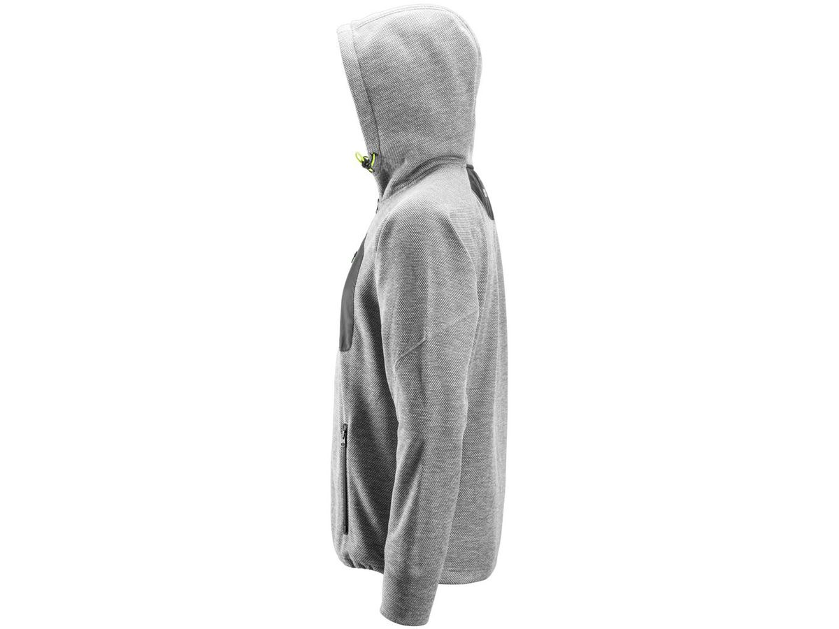 Flexi Work Fleece Hoodie, Gr. S - grau/schwarz, 100% PES, 210 g/m²