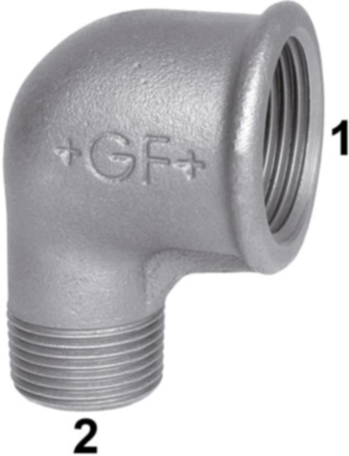Winkel +GF+ 92 verzinkt - Innengewinde reduziert