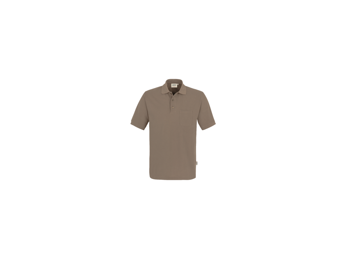 Pocket-Poloshirt Perf. Gr. 4XL, nougat - 50% Baumwolle, 50% Polyester, 200 g/m²