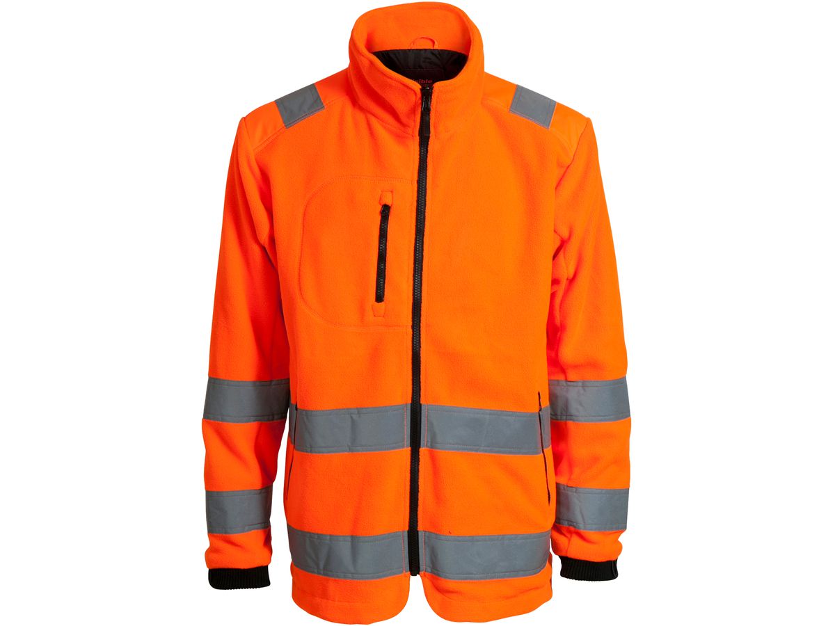 ELKA Fleece ZIP-IN Jacke Gr. M - "Visible Xtreme" Kl. 3, fluororange