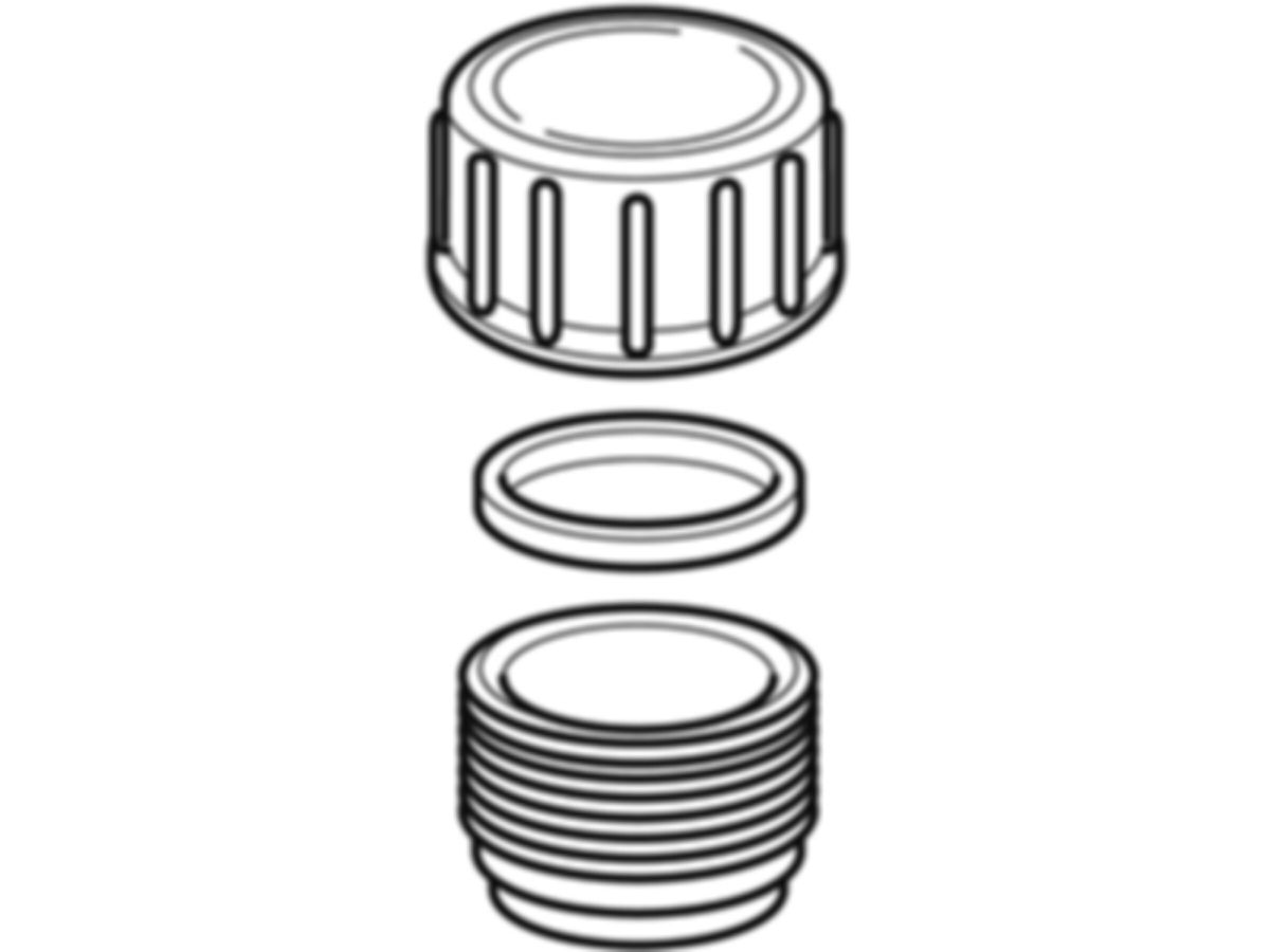 Geberit Stutzen 90 mit Verschlusskappe