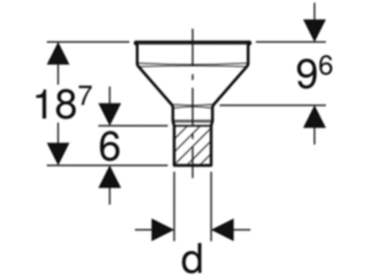 Geberit Trichter oval - mit integriertem Siphon