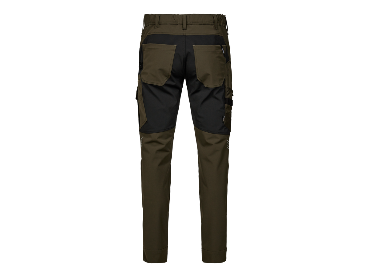 ENTIRE Arbeitshose Gr. 52 - Forest Green/Schwarz, 4-Wege-Stretch