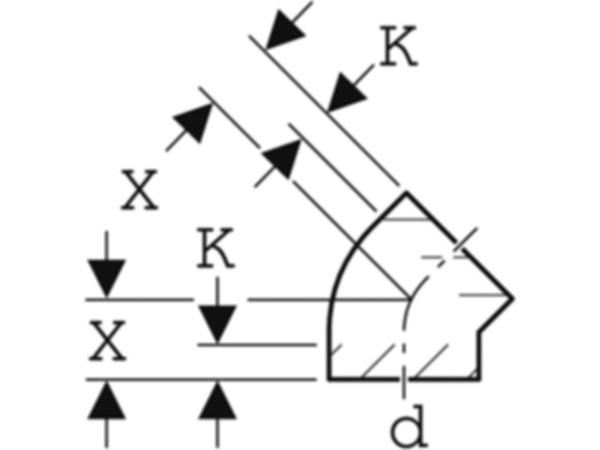 Geberit Bogen 45° 160