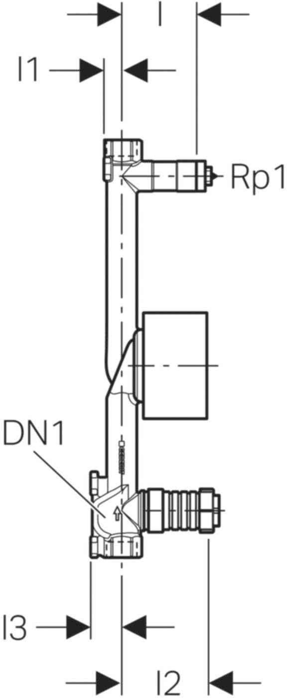 Geberit Duofix-Wasserzählerstrecke 3/4" - Kompakteinheit