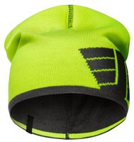 Krempelbares Beanie One Size - gelb/stahlgrau, 100% Acryl