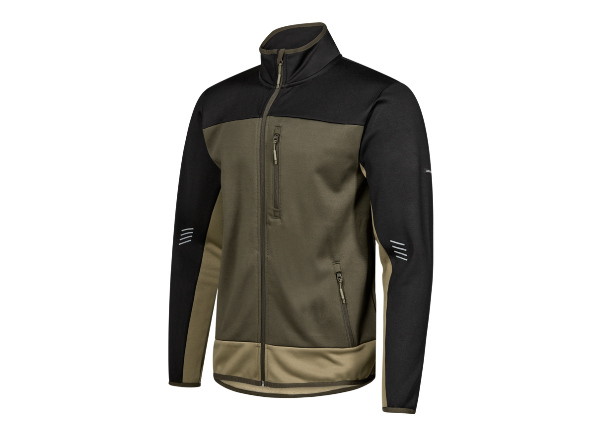ENTIRE Midlayer-Cardigan Gr. 5XL - Forest Green/Schwarz