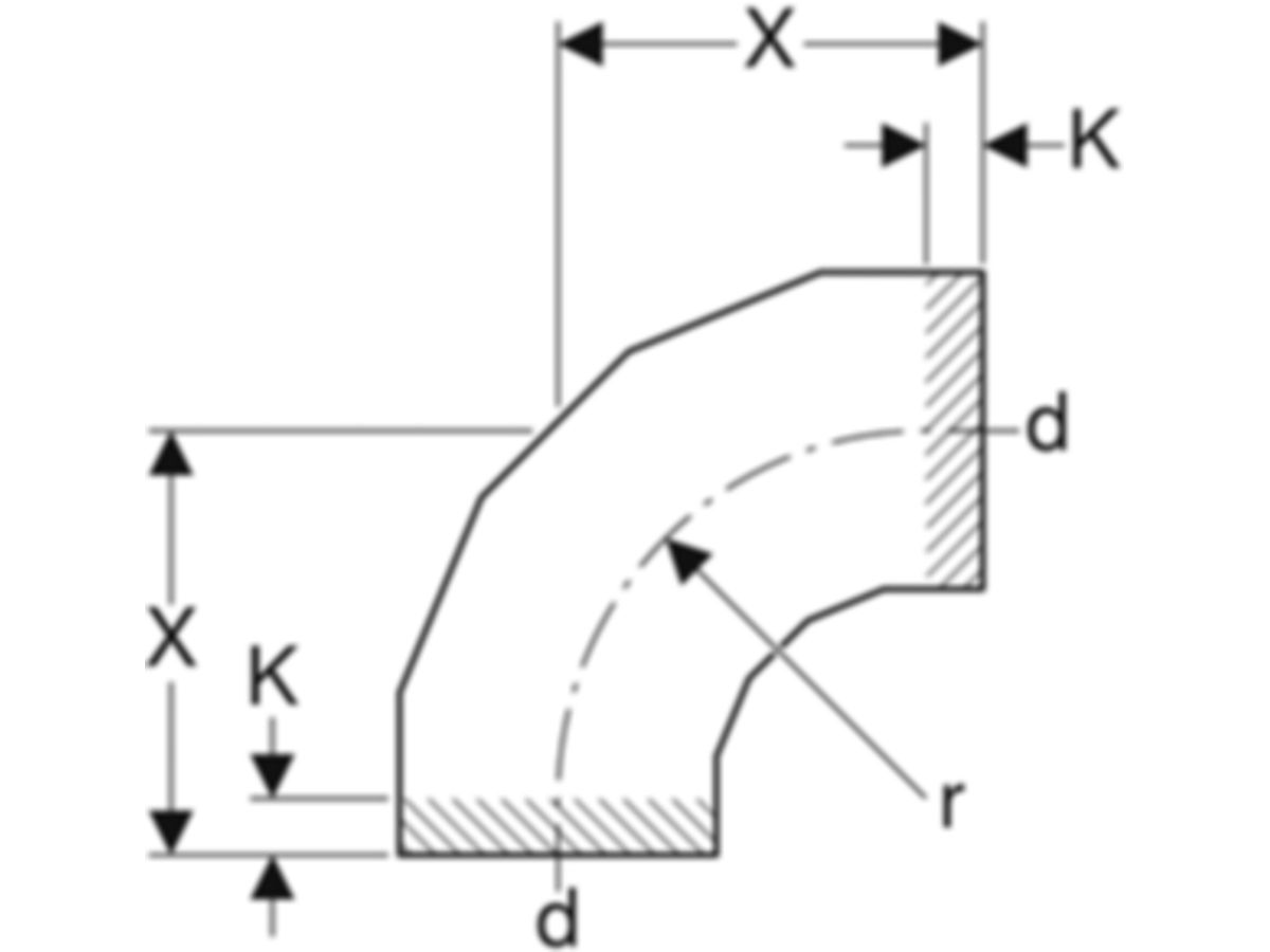 Geberit PE Segmentbogen 90°