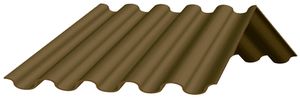Firstbleche vorlackiert braun - Profil 76/18, Länge 837 mm