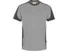 T-Shirt Contrast Perf. L titan/anthrazit - 50% Baumwolle, 50% Polyester