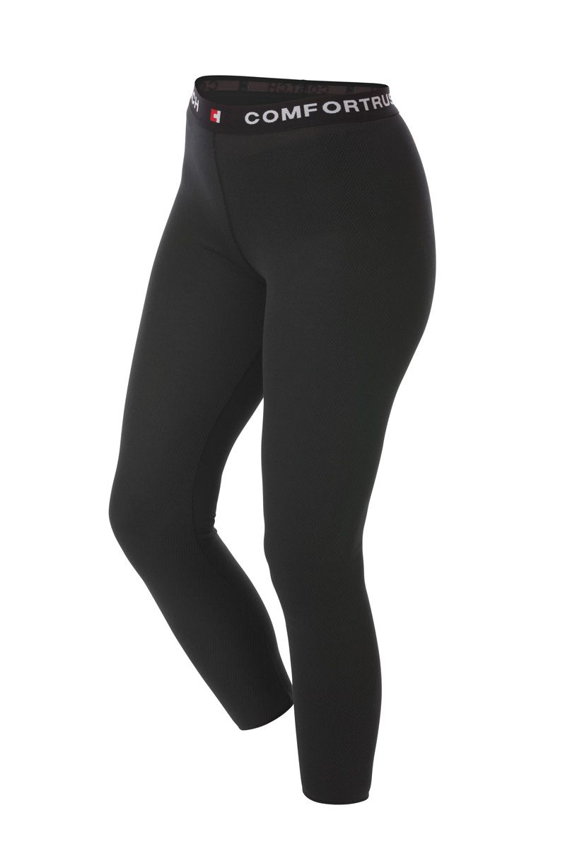 Leggings 1/1 Ladies schwarz, Gr. L-42/44 - 70% PES / 30% PBT, mit weichem Gummiband